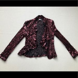All sequin, sheer jacket, size M. Neiman Marcus